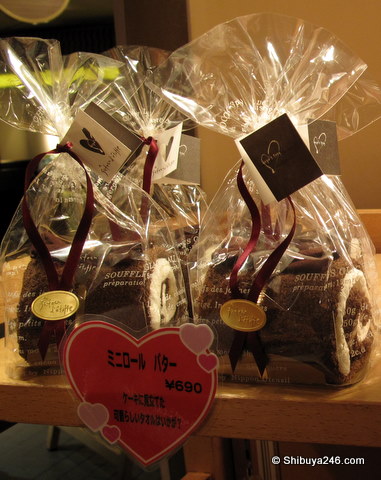 A towel made to look like a chocolate roll for Valentines Day