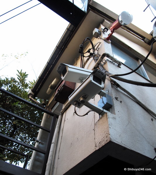 One modern thing which did stand out was the video surveillance cameras