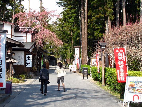 Walking between temples