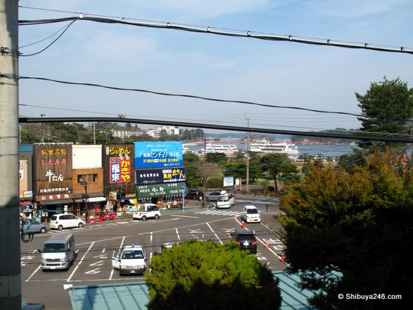 View back from the station platform