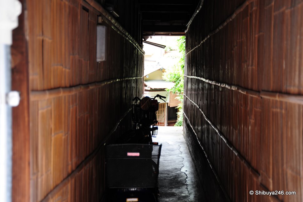 There are many small lanes that open up into courtyards and gardens