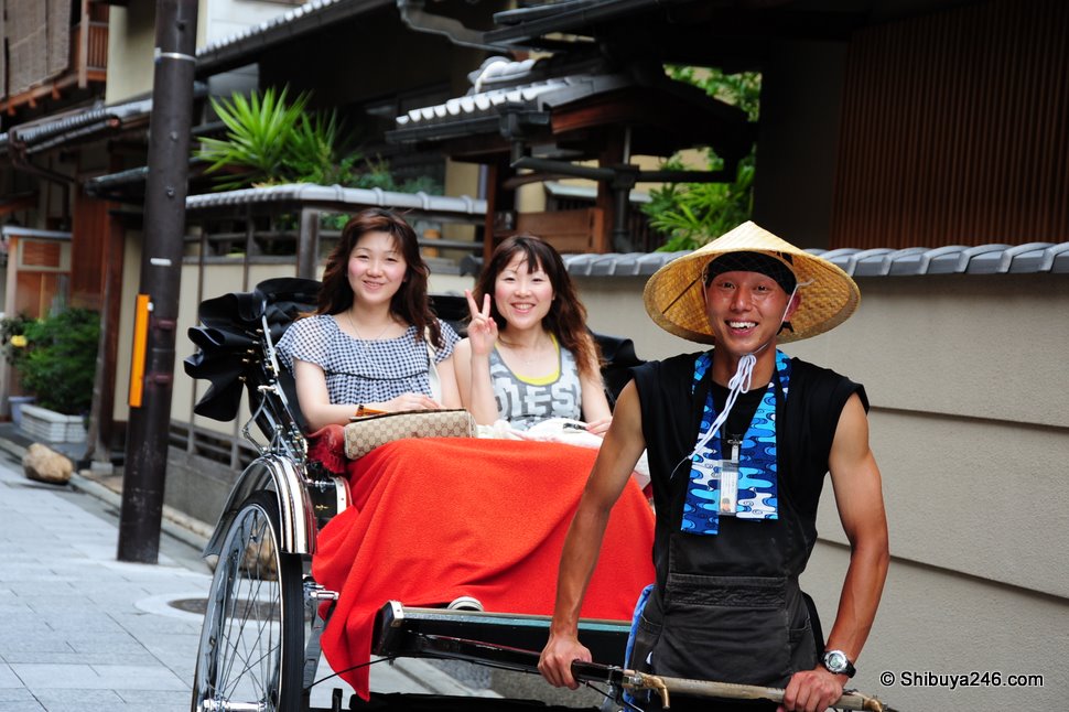 Jinrikisha in the Gion area of Kyoto