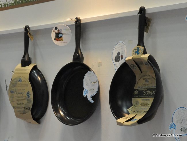 Pans on display