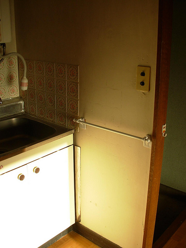 the old kitchen area