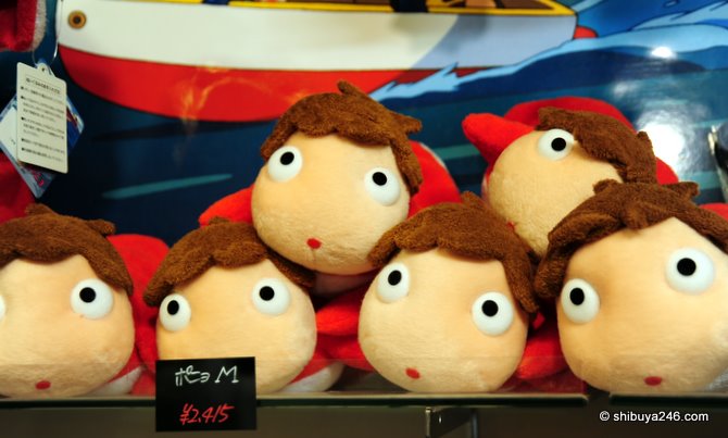 Ponyo on sale at the Ghibili shop in Kyoto