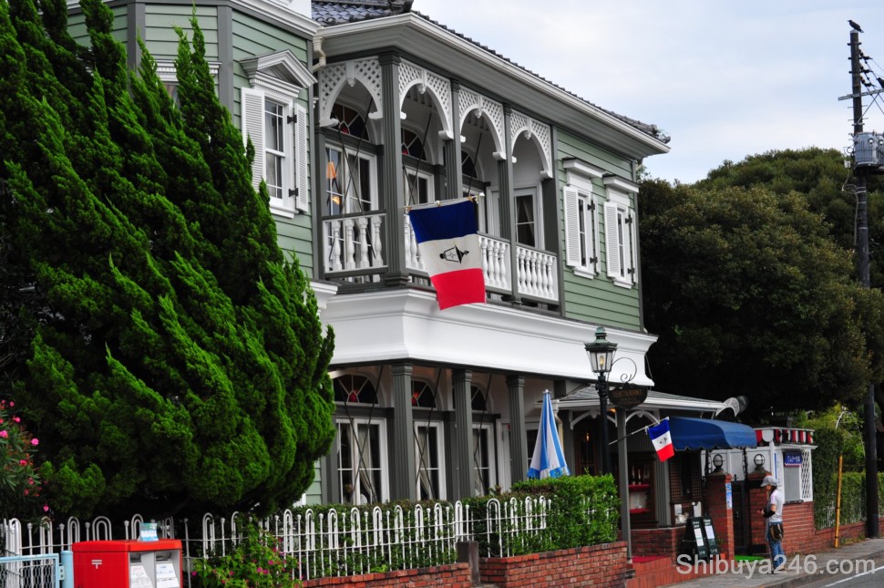 More western styled architecture from years ago. Now a popular cafe