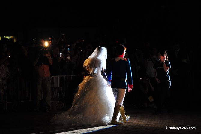 The Bride and Groom make their entrance
