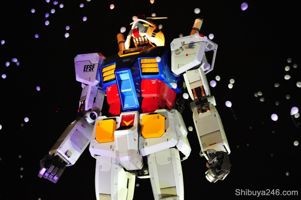Looks like Gundam is preparing to take off himself