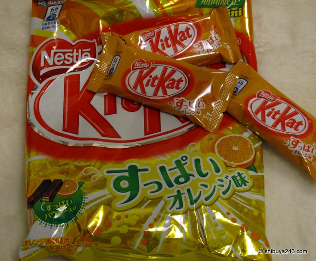 Bitter Orange Kit Kats. limited seasonal edition