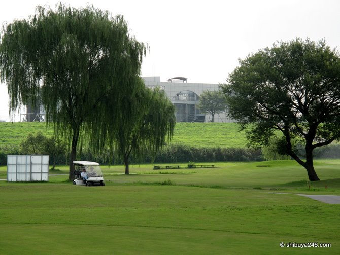 Looking back at the club house