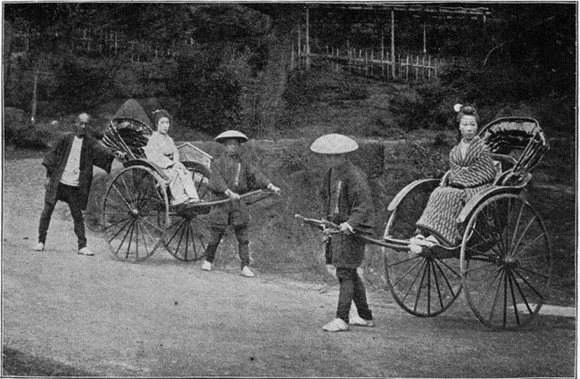 A Japanese Jinrikisha photo of old, from wikimedia