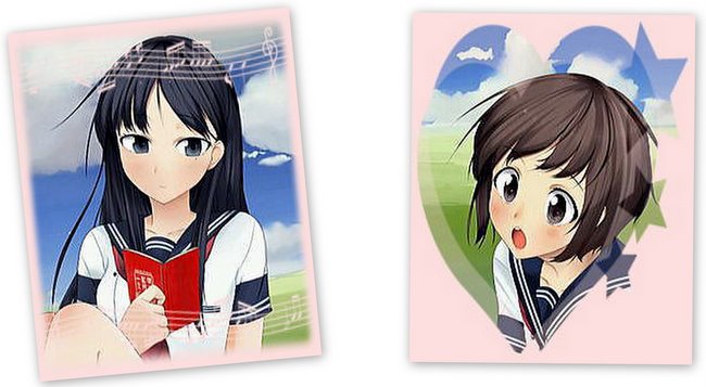 Chishima Kirika on the left and Misaki Erimo on the right. Nice to meet you