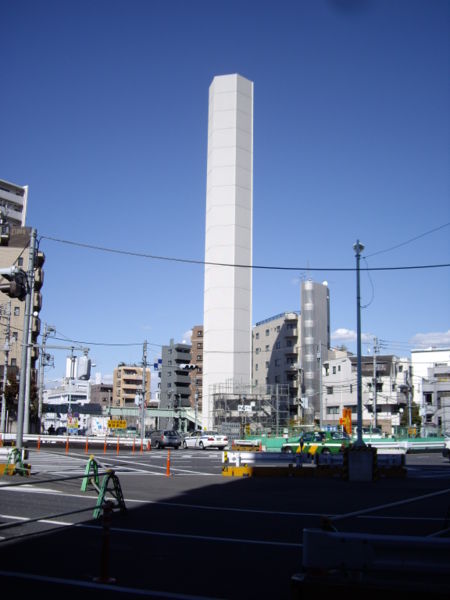 One of the exhaust chimneys running along Yamate Dori
