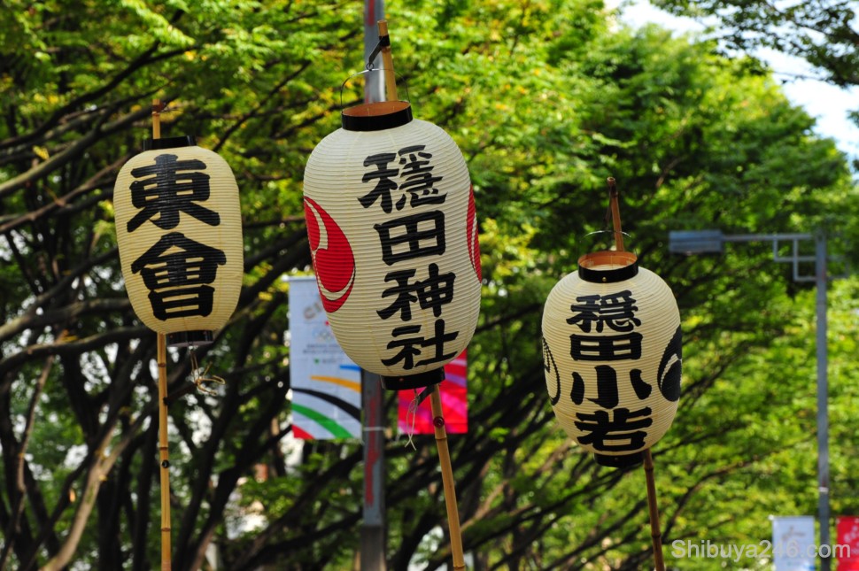 The lanterns looked spectacular against the greenery of Omotesandori
