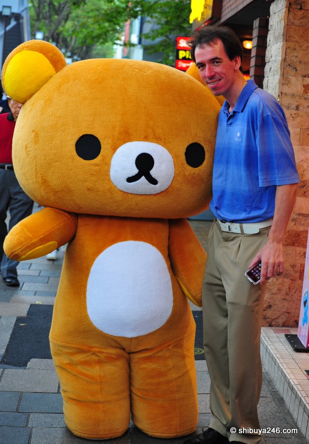 A full size Rilakkuma. Not quite as tall as me. Guess I wouldnt get the job