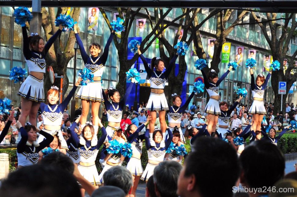 Cheerleaders take center stage