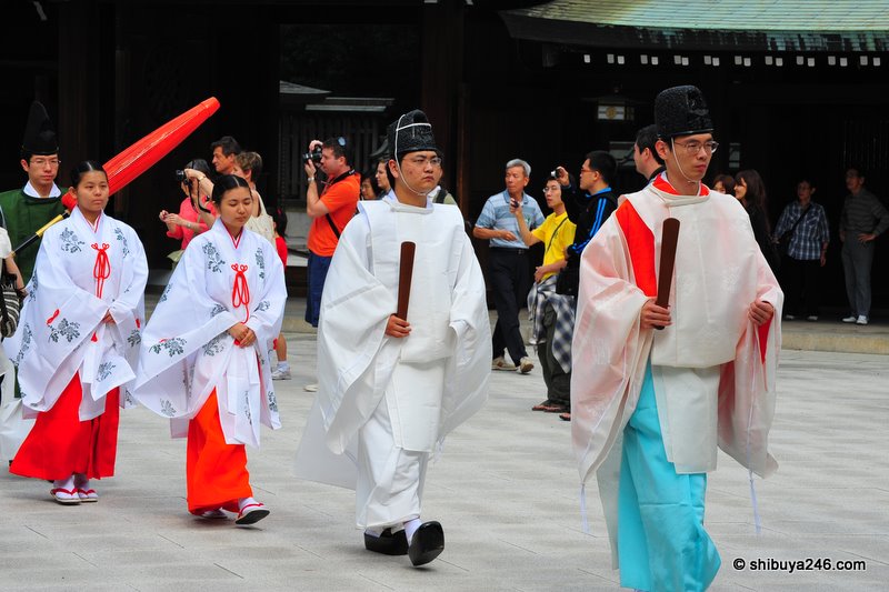 Priests on hand for a wedding ceremony