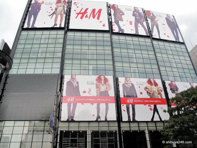 H&M Shibuya, opening on September 19, 2009