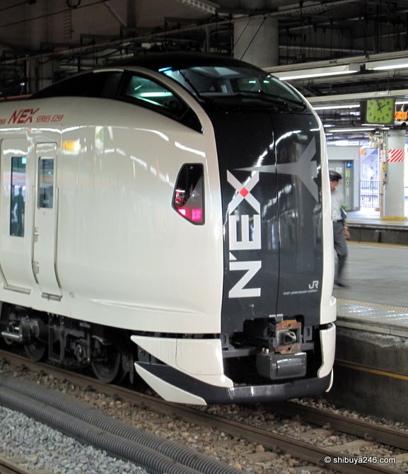 The new Narita Express NEX E259 at Shinagawa station