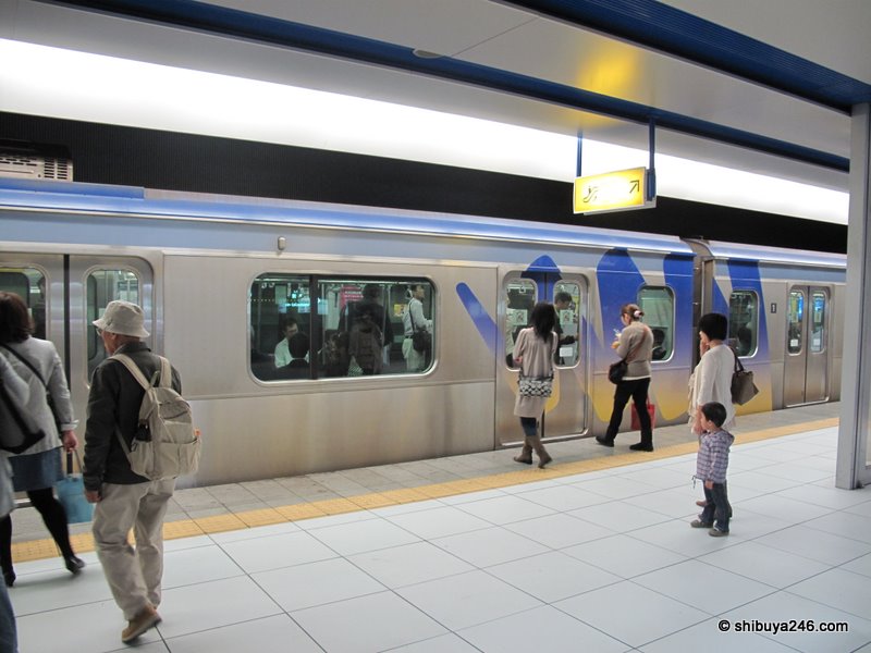 About to board this train from Minato Mirai station to Yokohama station where I will change to the Tokaido Line
