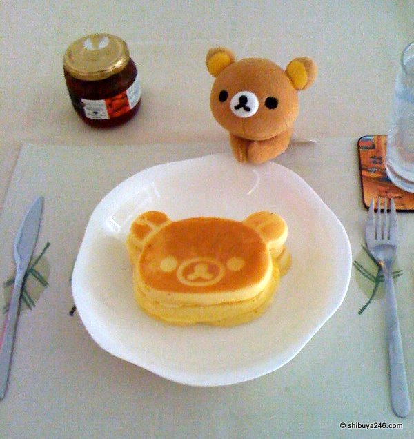 Here is the result of the Rilakkuma Pancake bakeoff