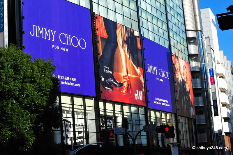 Jimmy Choo with H&M at the Shibuya store