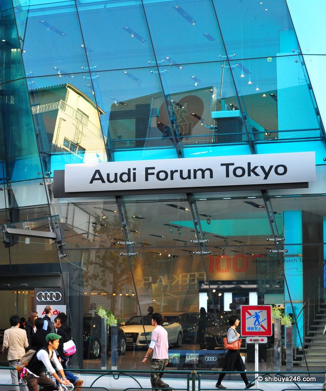 The Audi Forum Tokyo is quite an interestingly designed building