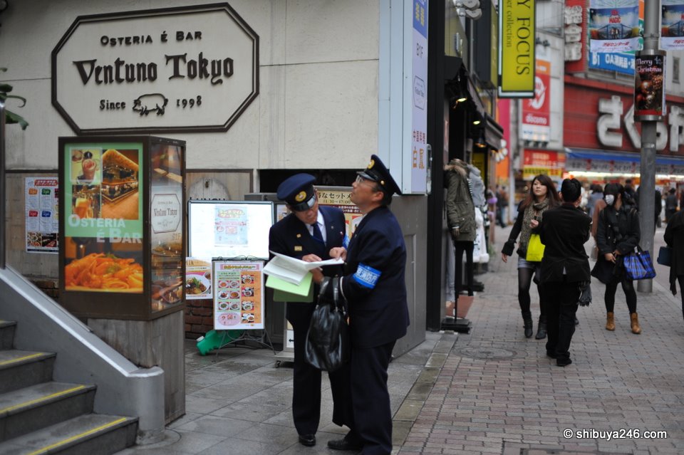 Their book tells them what stores are in what areas. They have to check the information is up-to-date. Where is 'Google street view' when you need it