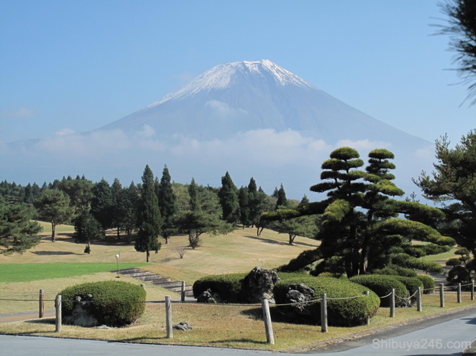 The tee ground was set up with this picture perfect background