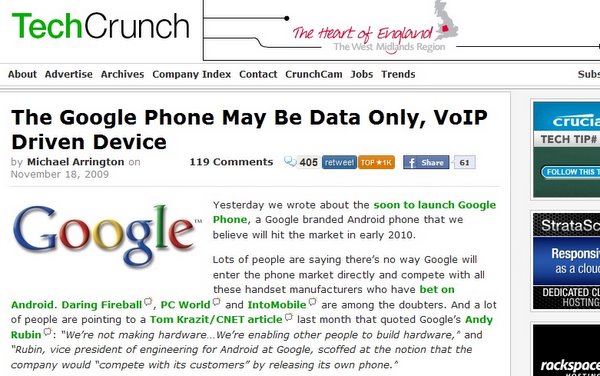 The new Google Phone may be Data only, from TechCrunch (click for more)