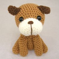 Cute little knitted dog