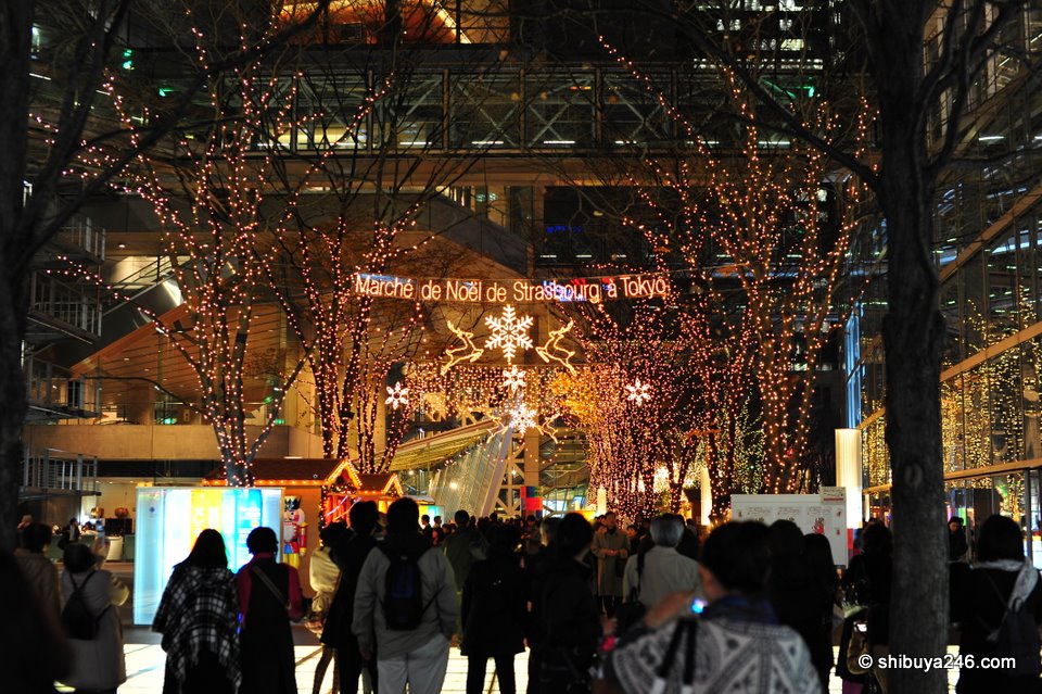 The illuminations at Tokyo Kokusai Forum were very pretty and had a warm feeling about them.