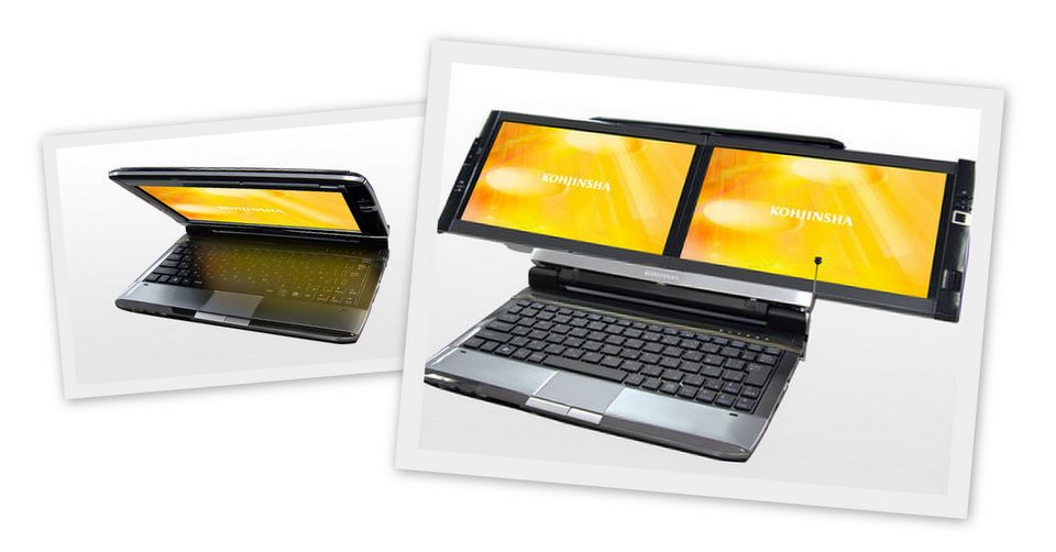 Dual display monitors for your notebook from Kohjinsha