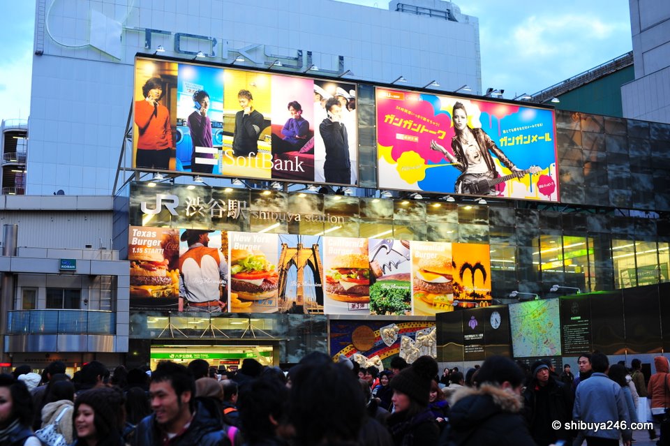 McDonalds advertising at Shibuya Station
