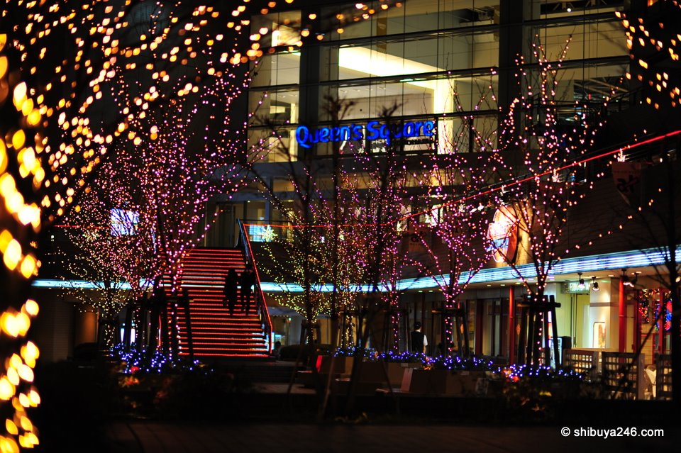 Plenty of lights here. Looks like the Christmas illuminations haven't been taken down yet.