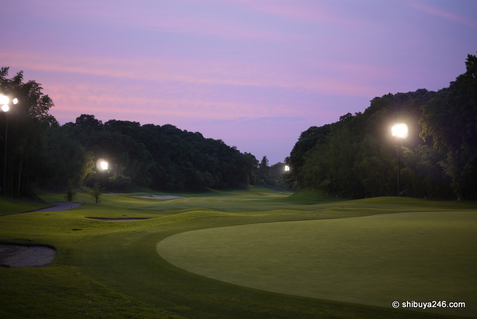 As the sky gets darker and the lights come on, the course takes on a different type of shape