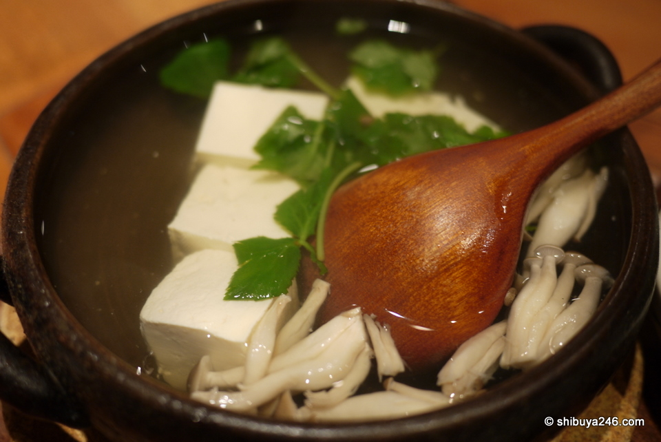 Yudofu. Hot Tofu. Good on a cold night