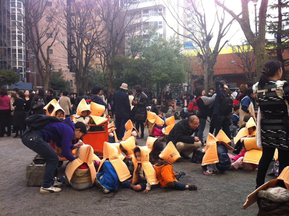 Keeping the kids warm in the park