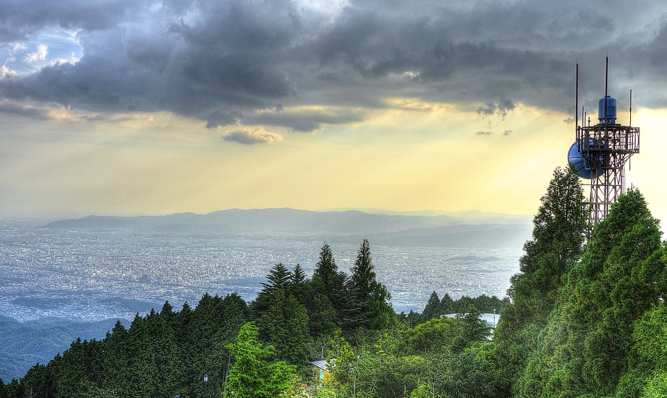 Sunset on Kyoto from Mount Hiei