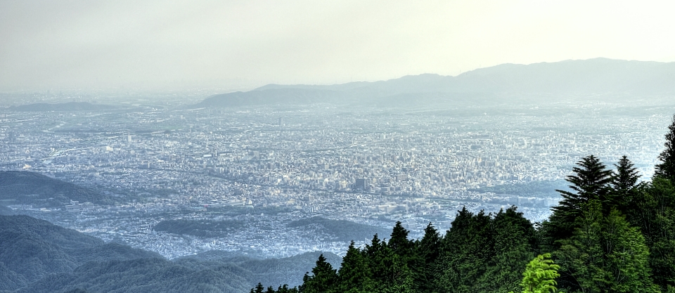 Kyoto City from Mount Hiei