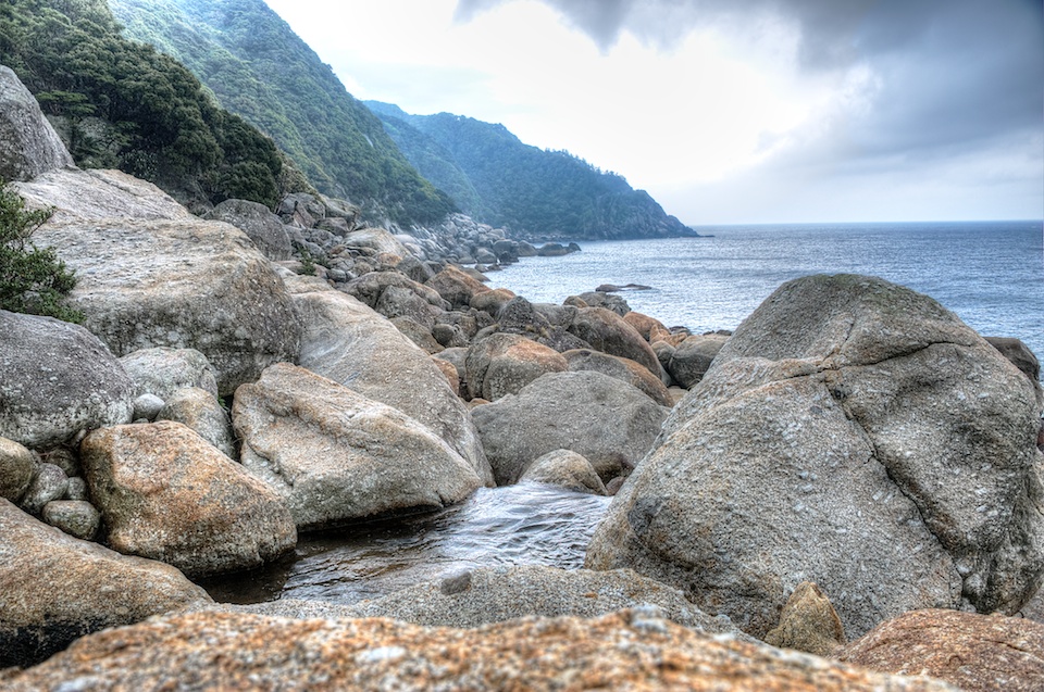 Rock pools by the shore
