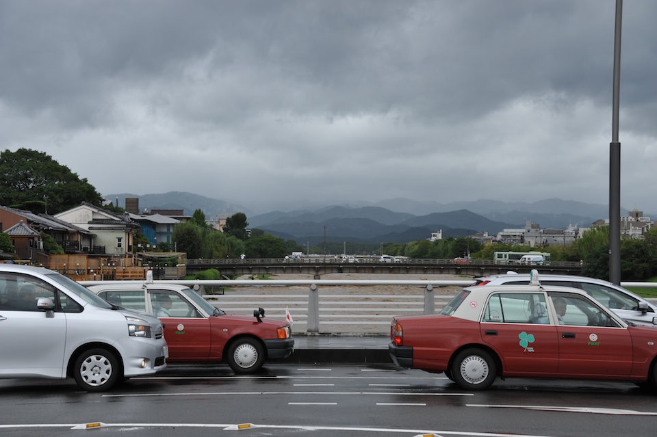 Taxis going about their regular business