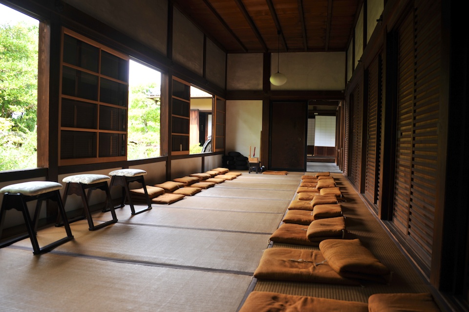 The zazen meditation room